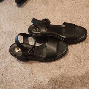 Women's Mudd Black Chunky Platform Sandals